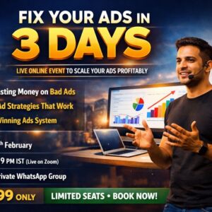 Fix Your Ads in 3 Days – Live Online Event